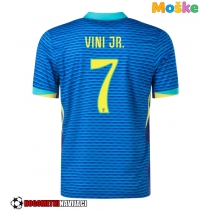 Moške Nogometnih dresov Brazilija Vinicius Junior #7 Gostujoči Copa America 2024 Kratki rokavi